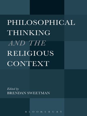 cover image of Philosophical Thinking and the Religious Context